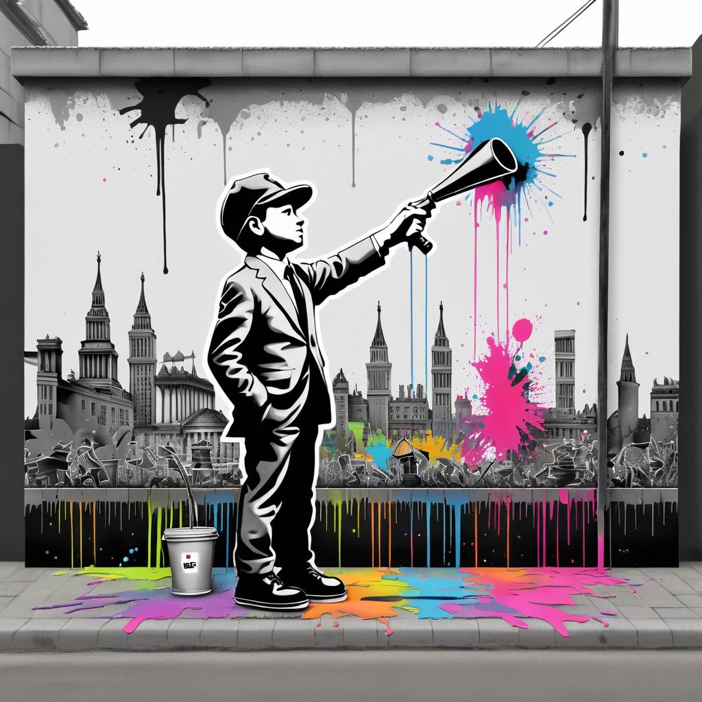 Banksy Inspired Detailed Street Art Coloring Page