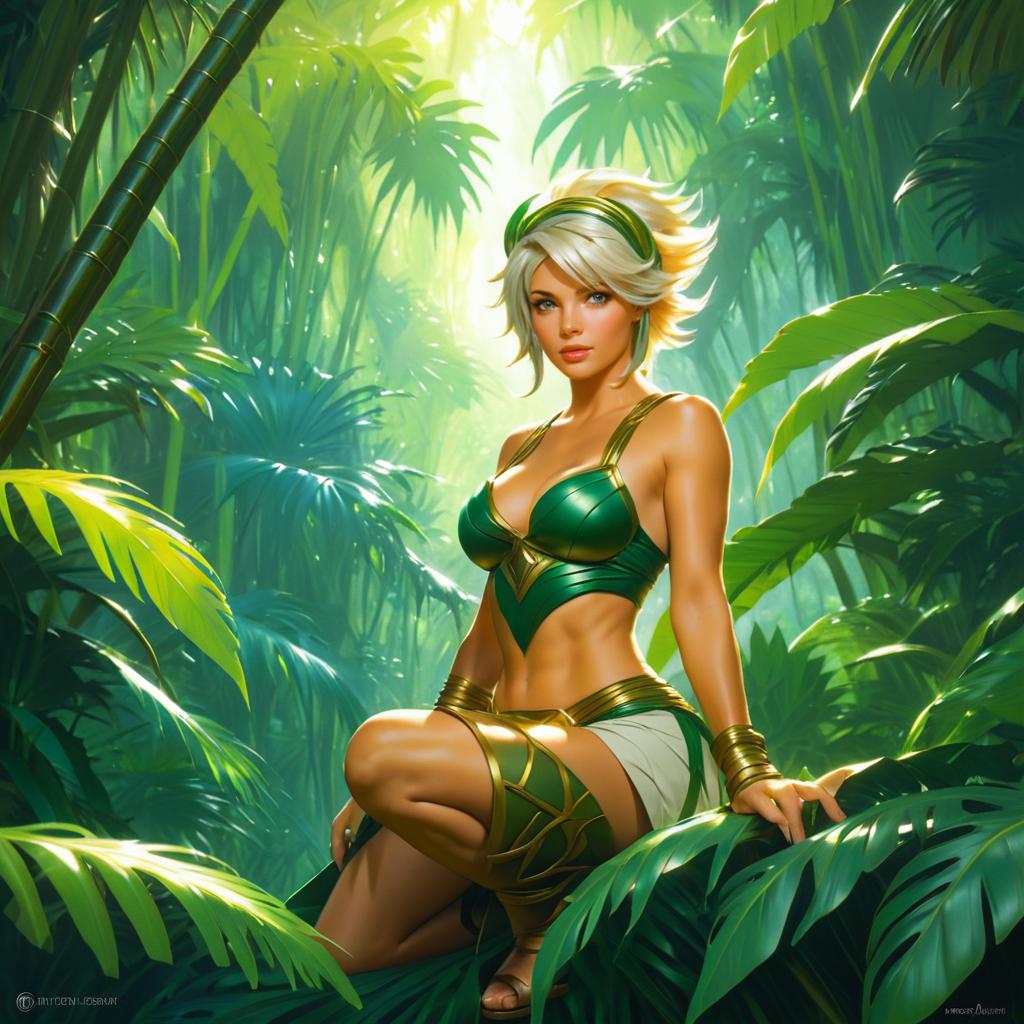 Riven in a Lush Jungle Scene