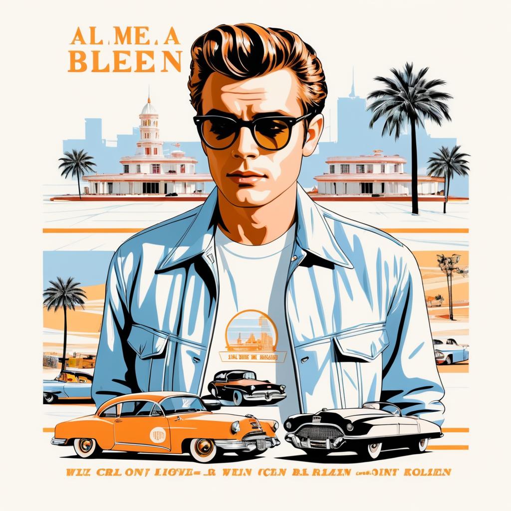 Vintage Hollywood Aesthetic T-Shirt Design