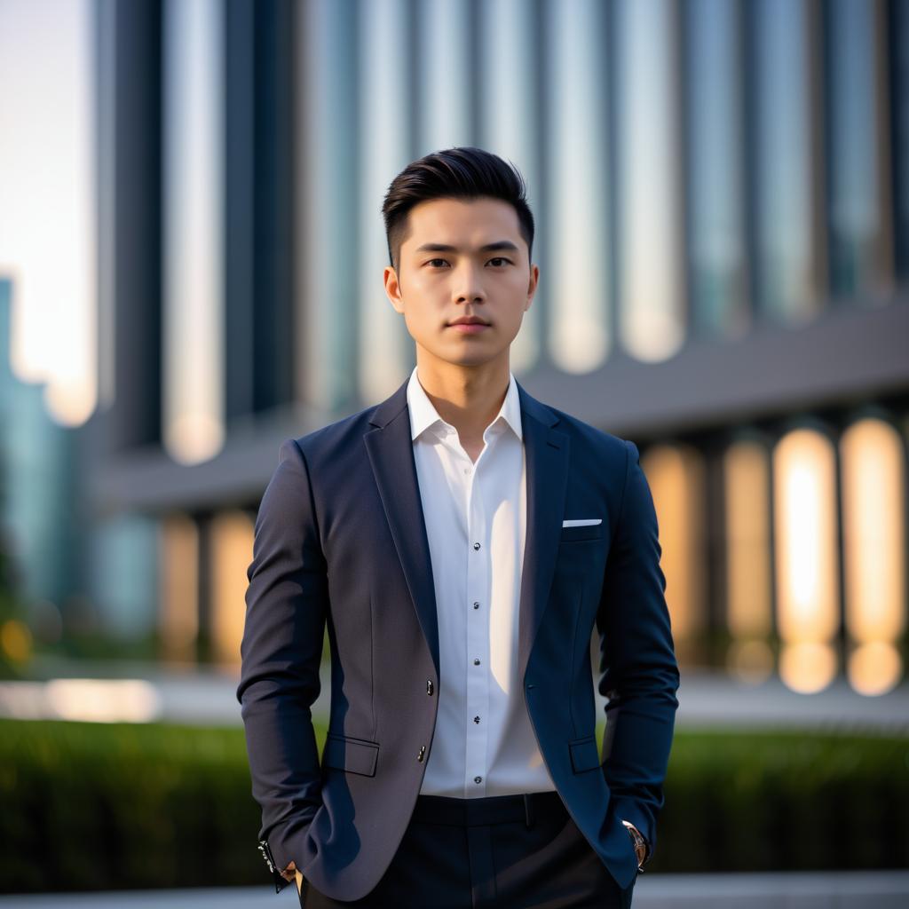 Confident Young Man in Stylish Blazer