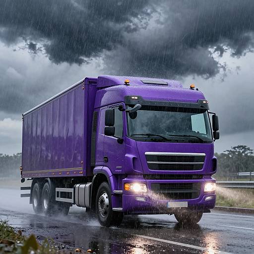 Futuristic Purple Storm Truck Battle