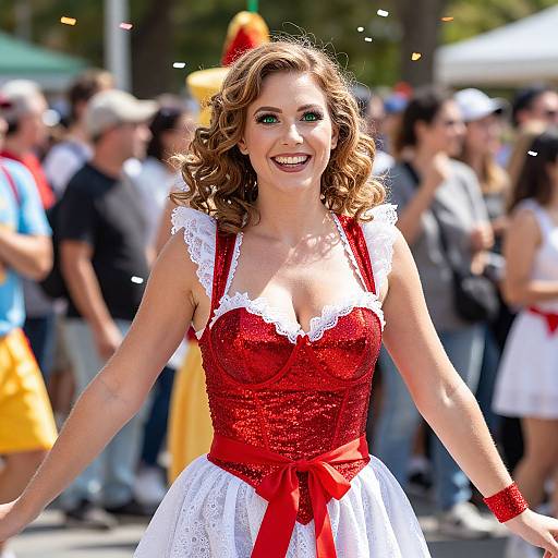 Vibrant Lady Marmalade Parade Moment