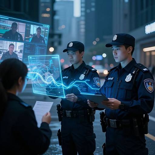 AI-Powered Police in Dystopian City