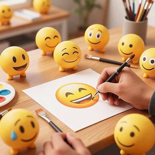 Diverse Emoji Creation Workshop Scene