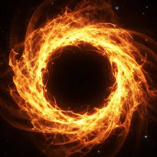 Fiery Black Hole 3D Render