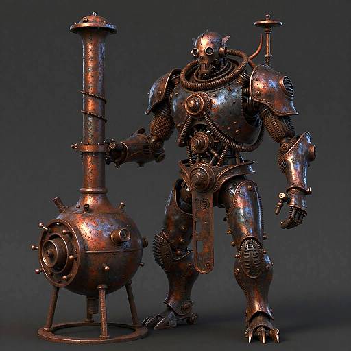 Steampunk Society in Giger Style