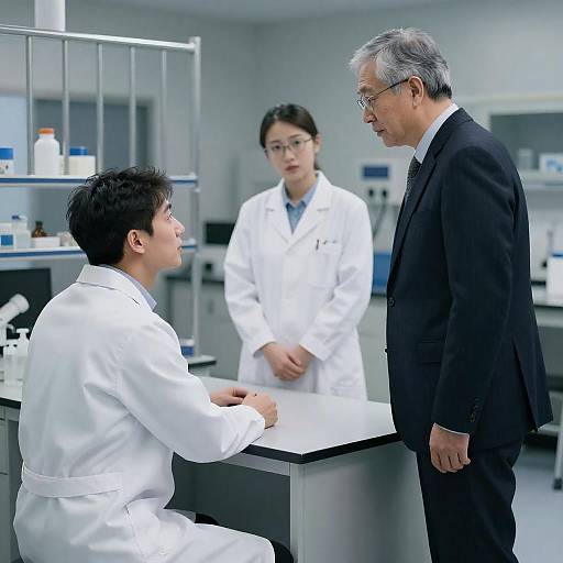 Industrial Laboratory Interaction with Three People