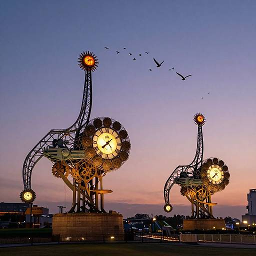 Clockwork Trees at Twilight
