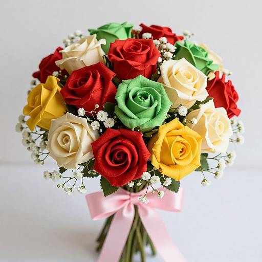 Vintage Fabric Rose Wedding Centerpiece