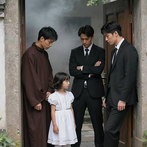 Dramatic Scene in Smoky Doorway