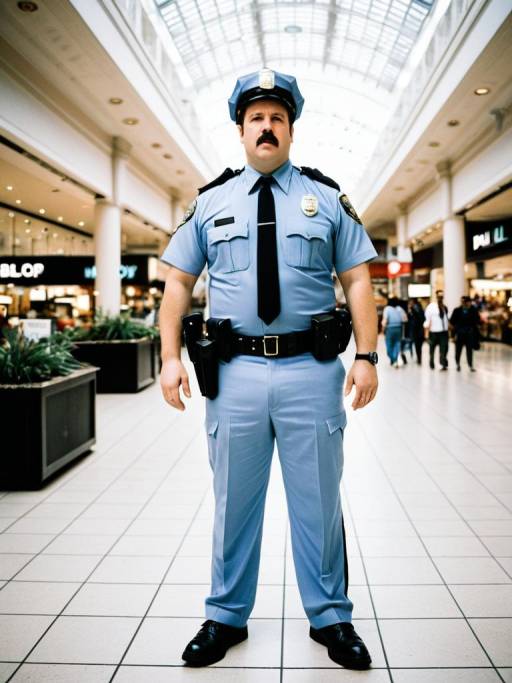 Realistic Paul Blart Cosplay Full Body Photo