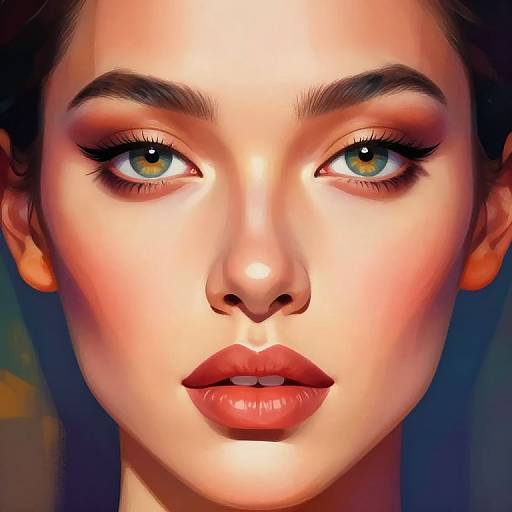 Exotic Features Stylized Digital Portrait