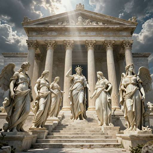 Majestic Mount Olympus Mythology Scene