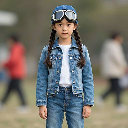 Realistic Biker Chick in Denim