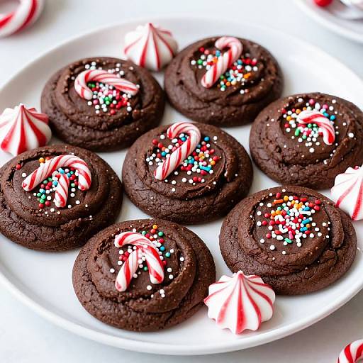 Festive Chocolate Peppermint Cookie Platter