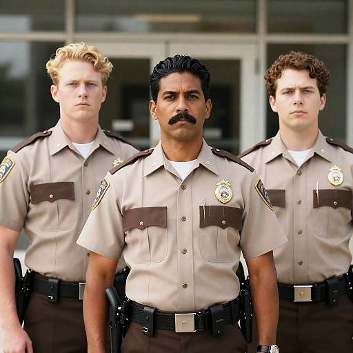 Three Male Police Officers Portrait