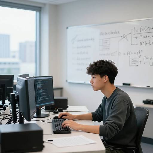 Tech-Savvy Student in University Lab