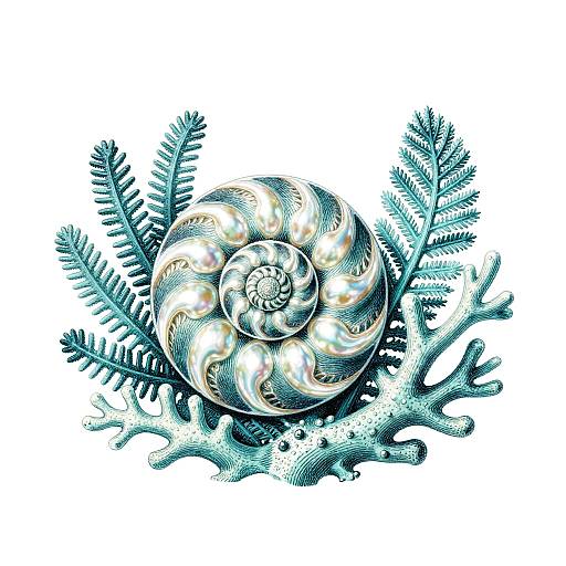 Art Nouveau Nautilus Photogravure