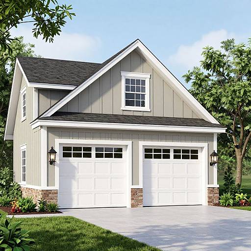 3D Craftsman Style Carriage House