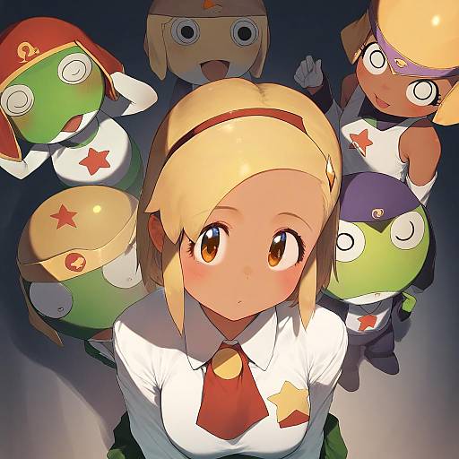 Illustration of Angol mois, keroro gunsou in the style of Kotoribako