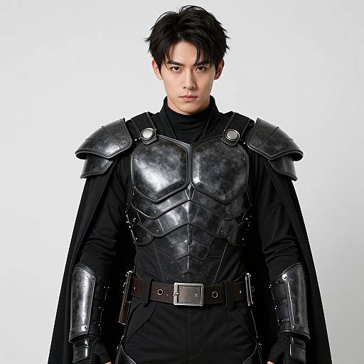 Realistic Dark Hero Costume Portrait