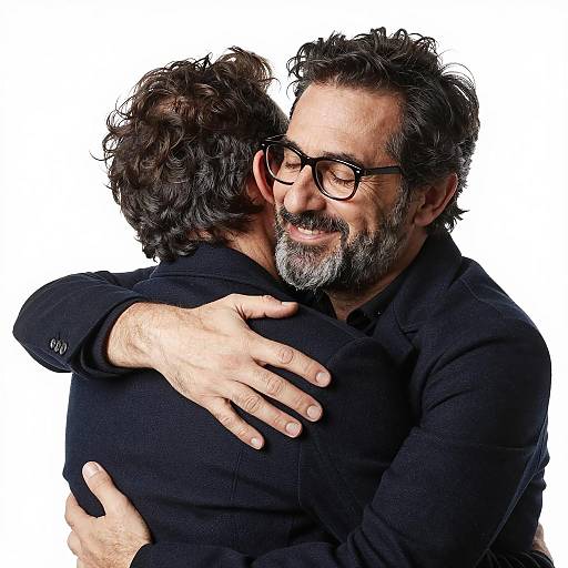 Heartfelt Embrace of Two Friends
