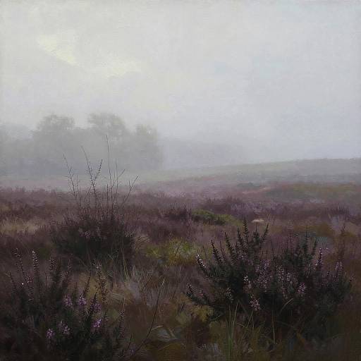 Ethereal Dawn over Misty Moorlands