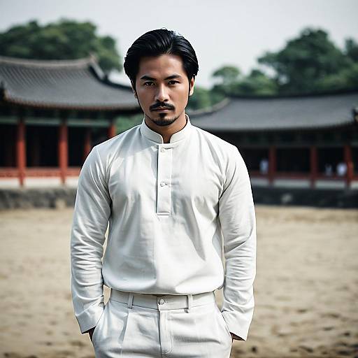 Stylish Asian Man in Ethnic Attire