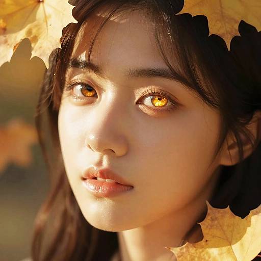 Golden Honey Eyes in Autumn Glow