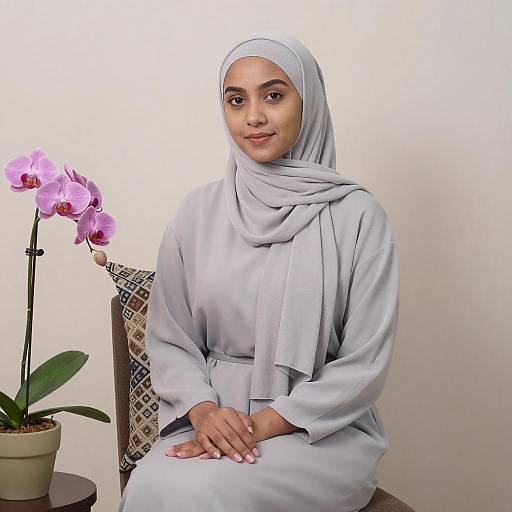 Serene Portrait of Woman in Hijab