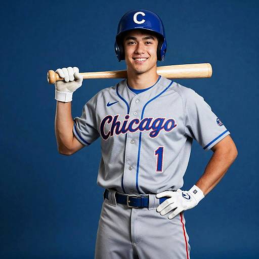 Confident Young Chicago Baseball Player