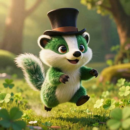 Dreamy Fairy Tale Badger Leap