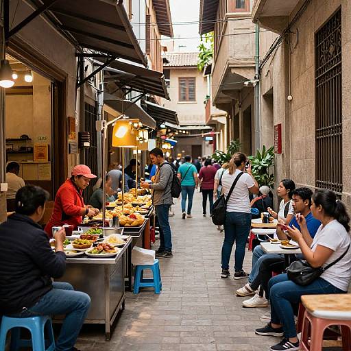 Historic Alleyway with Global Street Food