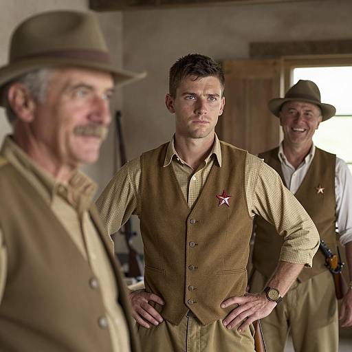 Rustic Room Portrait of Three Men