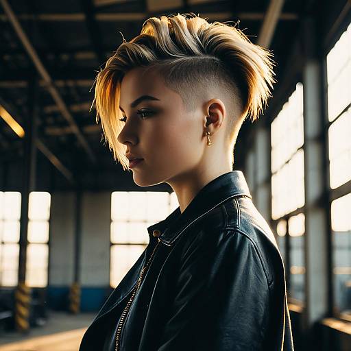 Modern Woman with Undercut Hairstyle