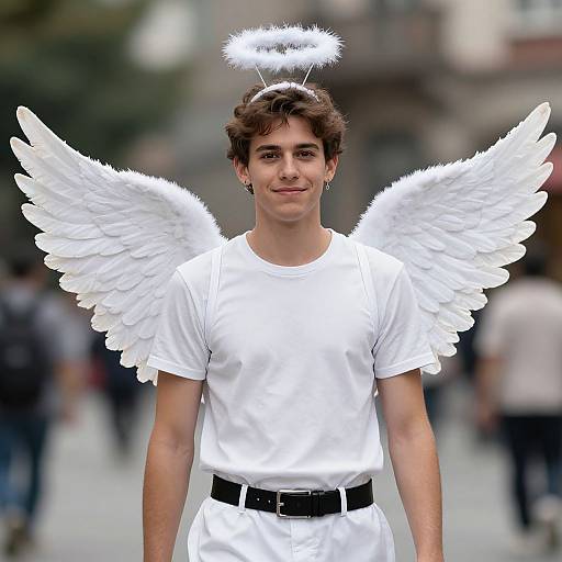 Realistic Funny Cupid Costume Portrait