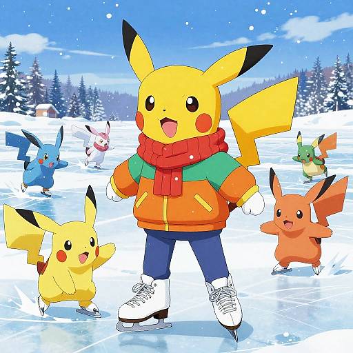 Young Pokémon Ice Skater Scene