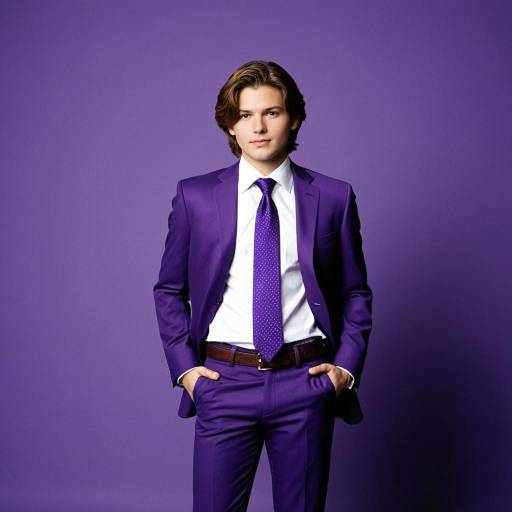 Young Man in Purple Suit