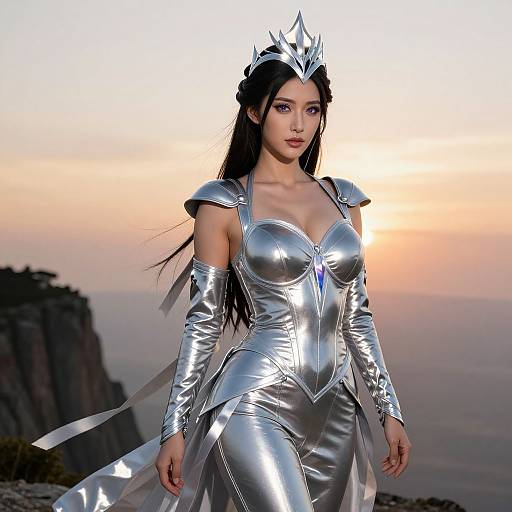 Regal Siren in Silver Armor