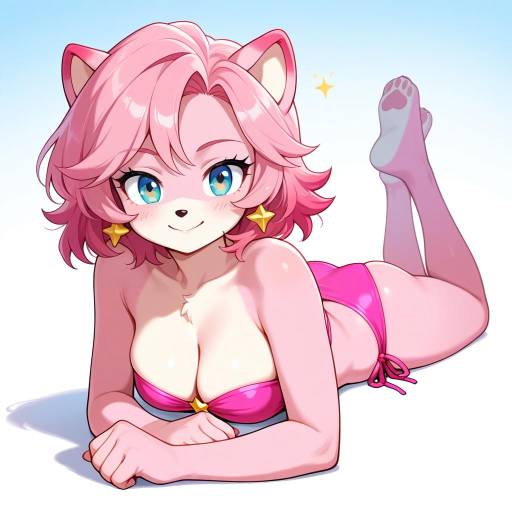Curvaceous Pink-Haired Furry Glamour Curvaceous Pink-Haired Furry Glamour