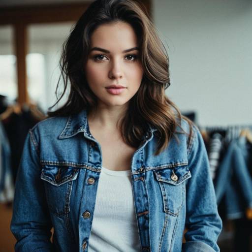 Realistic Solo Denim Fashion Portrait