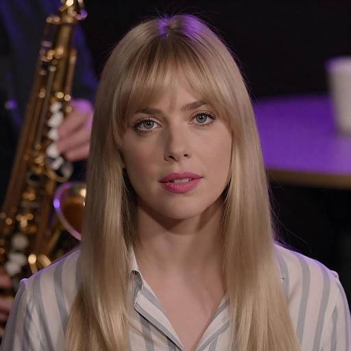 Close-Up Portrait of a Blonde Woman