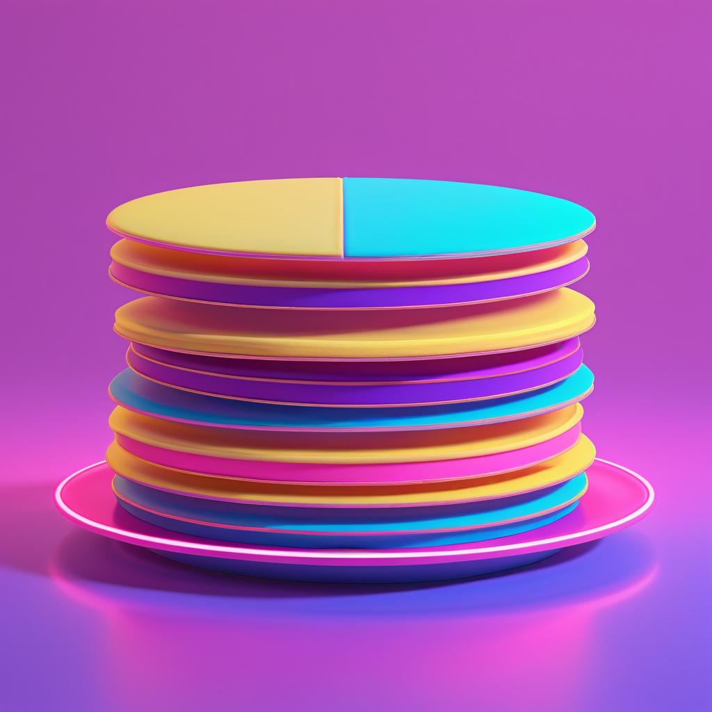 Vintage-Inspired Neon Pancake Design