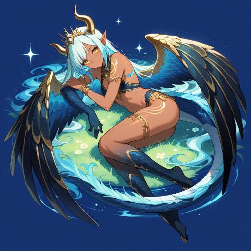 Elegant Minotaur Dragon Fantasy Portrait Elegant Minotaur Dragon Fantasy Portrait