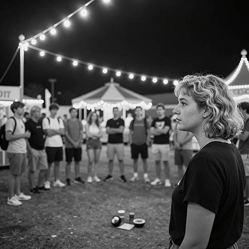 Enchanting Nighttime Carnival Scene