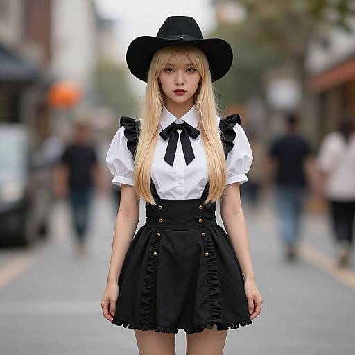 Creative Blonde Girl Halloween Costume