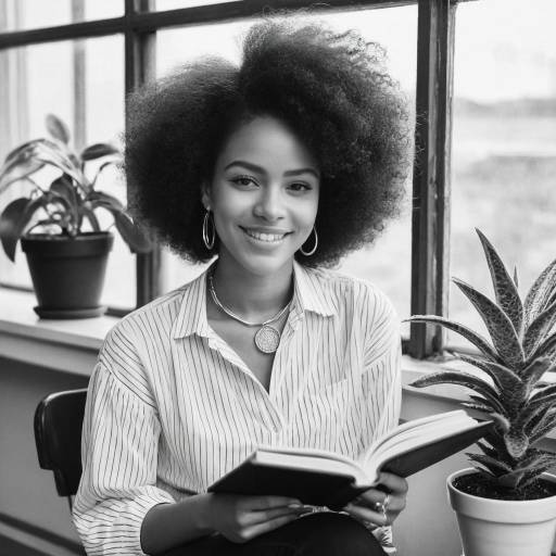 Young Woman Reading Book Indoors