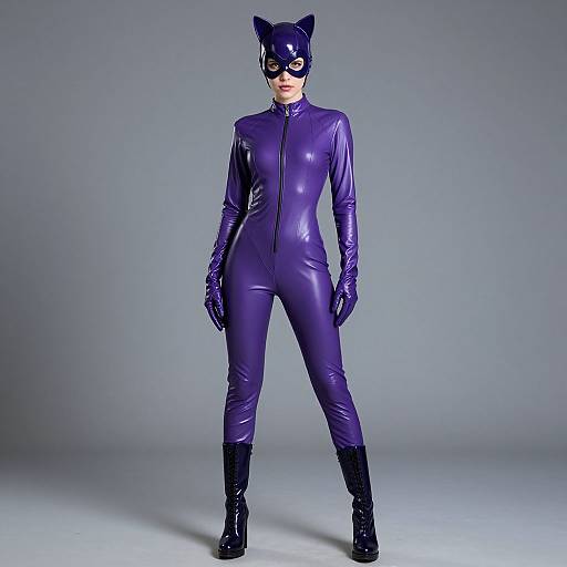 Purple Suit Catwoman Costume