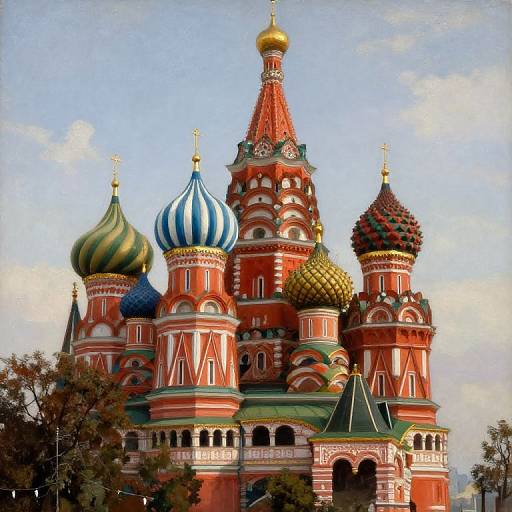 Lentulov Style St. Basil's Cathedral
