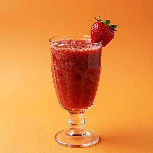 Vibrant Red Strawberry Smoothie Photo